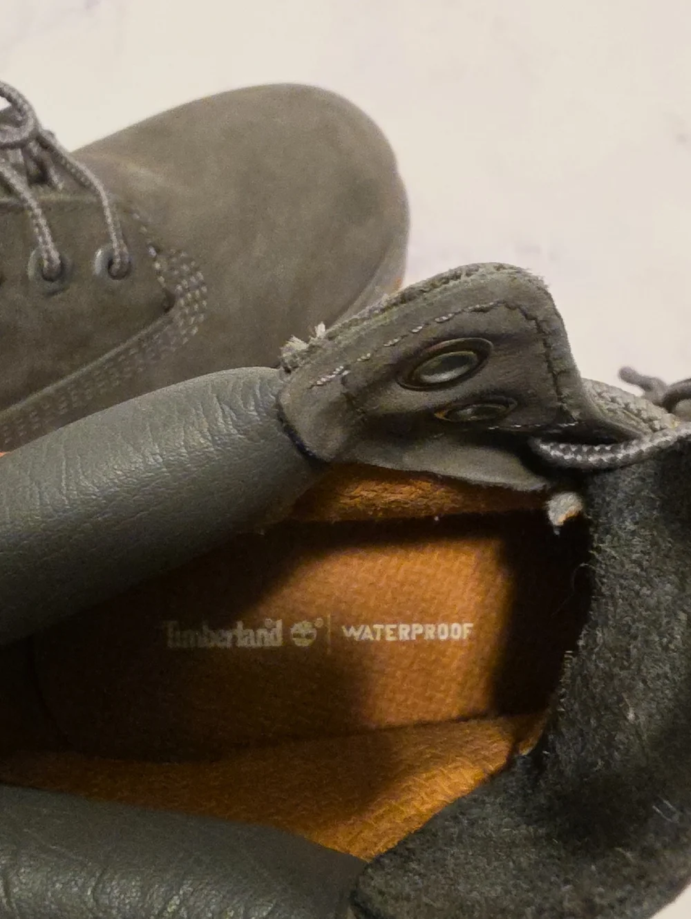 Timberland  Grey  Leather  Boots Waterproof Unisex